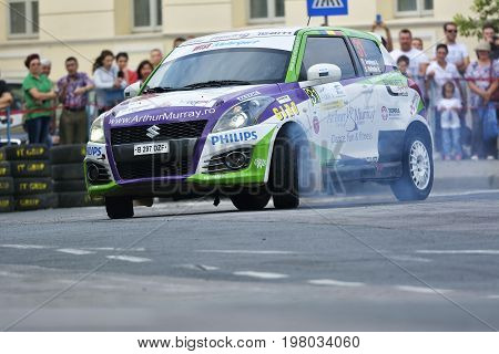 Tulcea, Romania - June 11: Competitors In Danube Delta Rally Stage In National Rally Championship &