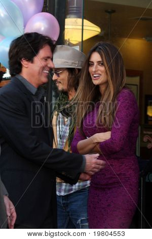 LOS ANGELES - APR 1: Rob Marshall, Penelope Cruz på Penelope Cruz Hollywood Walk af Fame Cerem