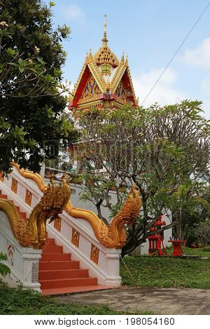 beautiful Buddhist temple gable, Thailand