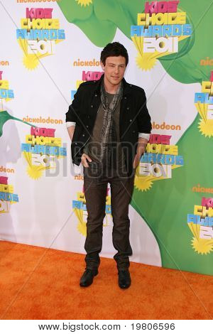LOS ANGELES - APR-2: Cory Monteith Ankunft Kids Choice Awards 2011 USC Galen Center auf 