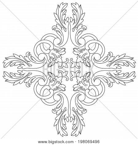 Vintage ornament, baroque ornament, scroll ornament, engraving ornament, border ornament, floral ornament, retro pattern, antique pattern, style acanthus pattern, foliage pattern, swirl pattern decorative pattern, filigree pattern. vector