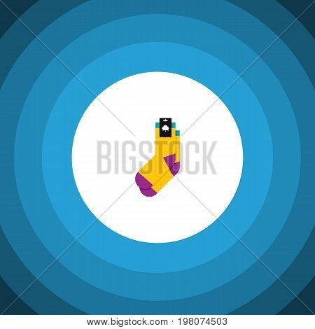Hosiery Vector Element Can Be Used For Socks, Half-Hose, Hosiery Design Concept.  Isolated Socks Flat Icon.