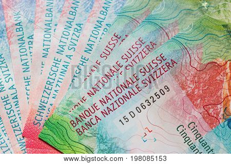 Collection of the new swiss banknotes (issued in 2017)
