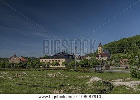 Vapenna Village In Rychlebske Mountains In Start Of Summer