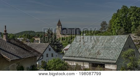 Vapenna Village In Rychlebske Mountains In Start Of Summer