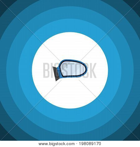 Auto Component Vector Element Can Be Used For Car, Mirror, Wing Design Concept.  Isolated Mirror Wing Flat Icon.