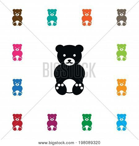 Bruin Vector Element Can Be Used For Teddy, Bruin, Bear Design Concept.  Isolated Teddy Icon.