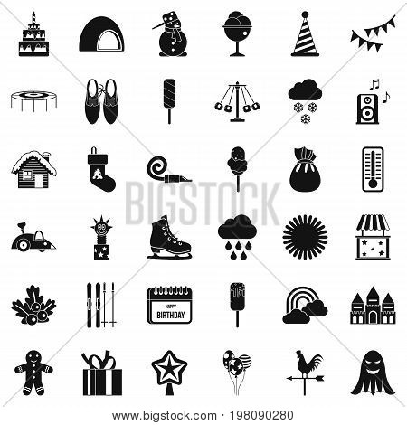 Nice party icons set. Simple style of 36 nice party vector icons for web isolated on white background