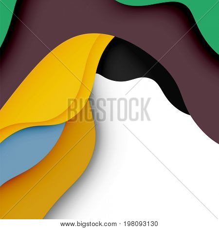 3d abstract background with cut shapes, business presentation, flyer template