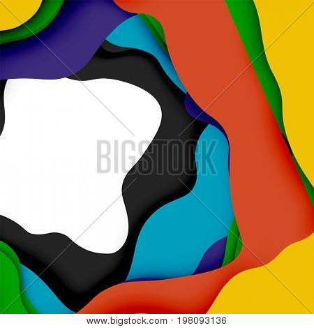 3d abstract background with cut shapes, business presentation, flyer template