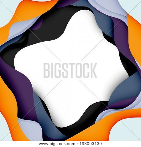 3d abstract background with cut shapes, business presentation, flyer template