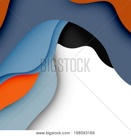 3d abstract background with cut shapes, business presentation, flyer template