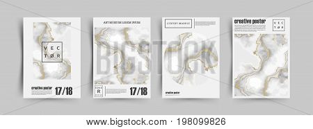 Vector marble with golden foil. Marble with golden texture. Trendy template for design, party, birthday, wedding, invitation, web, banner, card.