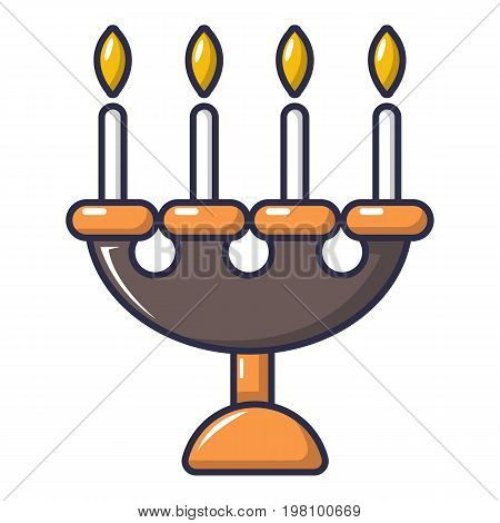Candlelight candlestick icon. Cartoon illustration of candlelight candlestick vector icon for web design