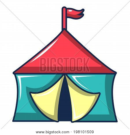 Circus tent icon. Cartoon illustration of circus tent vector icon for web design