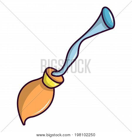 Magic broom icon. Cartoon illustration of magic broom vector icon for web design