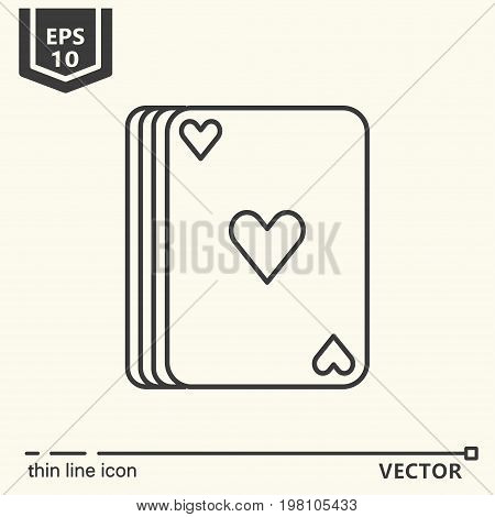 Casino Theme. Vector Single Isolated Icon.