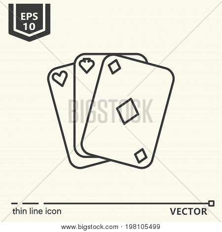 Casino Theme. Vector Single Isolated Icon.