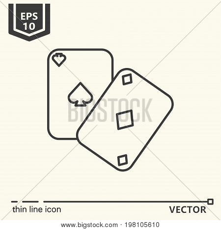 Casino Theme. Vector Single Isolated Icon.