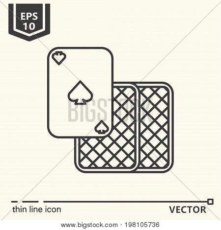 Casino Theme. Vector Single Isolated Icon.