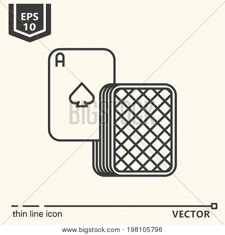 Casino Theme. Vector Single Isolated Icon.