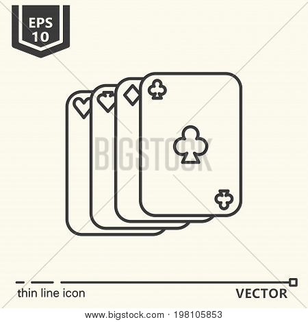 Casino Theme. Vector Single Isolated Icon.
