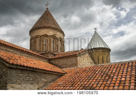 church of the Mother of God in Ananuri fortress, castle complex on the Aragvi River in Georgia