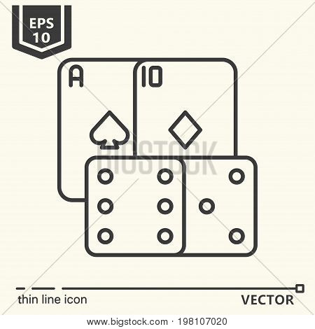 Casino Theme. Vector Single Isolated Icon.