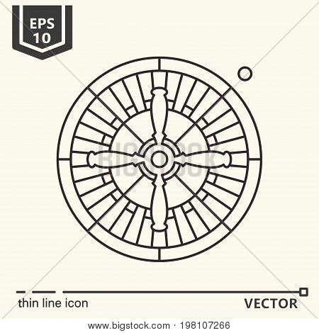 Casino Theme. Vector Single Isolated Icon.
