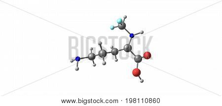 Eflornithine Molecular Structure Isolated On White