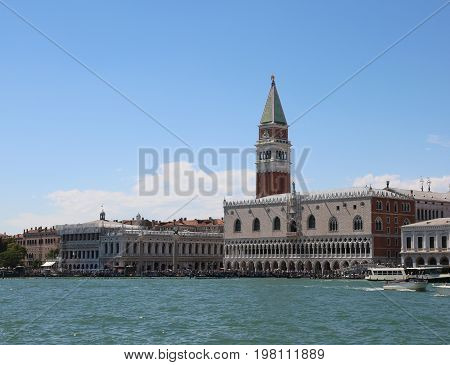 Venice Italy Campanile Of Saint Mark And Ducal Palace Photograph