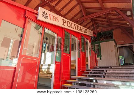 Zurich ropeway summit station 