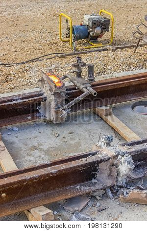 Tram Track Construction Site