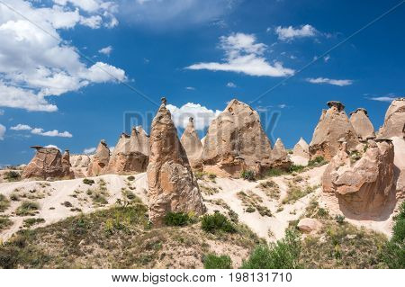 A rock formation at the Devrent Valley in Cappadocia Turkey