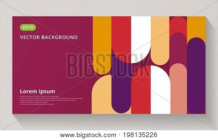 Abstract background composition elements template geomertic rounded for artwork print ad magazine poster flyer leaflet brochure book Vector illustration copy space
