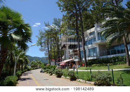 Summer vacation on the Icmeler  beach, Turkey