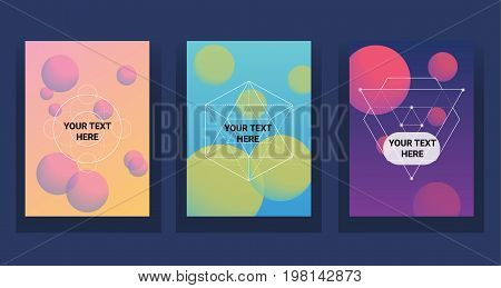 Liquid color covers set. Futuristic design posters.