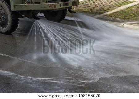 Street Flusher In Action