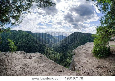 Beautiful viewpoint Tomasovsky vyhlad in Slovak Paradise national park