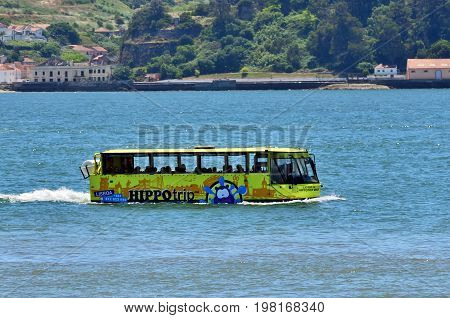 Amphibious Vehicle In The River Tagus. Lisbon, Portugal