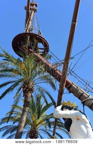 The Gaelic of the Pirates (Neptune) in Genoa The Gaelic of the Pirates is the reproduction of a 1600 Spanish Galeon built specifically for the film 