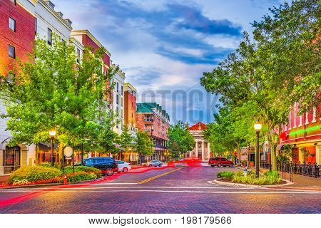 Gainesville, Florida, USA downtown cityscape.