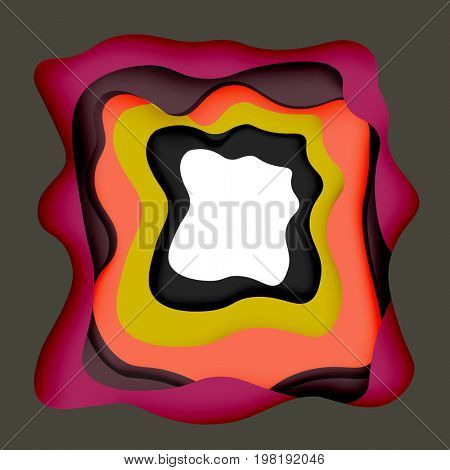 3d abstract background with cut shapes, business presentation, flyer template