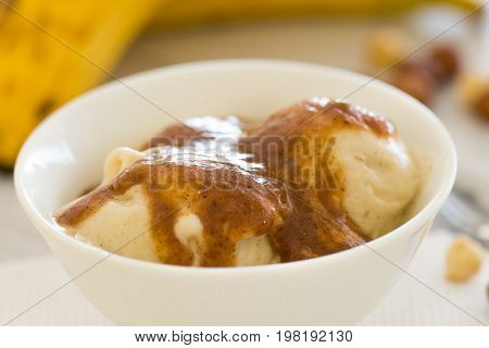 Icecream Made Of Frozen Banana