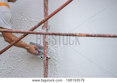Decorative Plaster Applied On The Surface