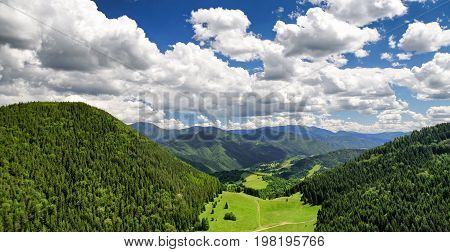 Mountain landscape from resort Malino Brdo SLovakia