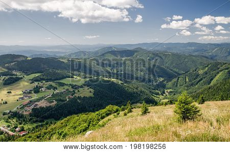 Beautiful mountain landscape fromm hill Nova Hola Slovakia
