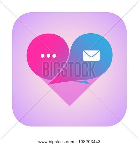 love chat vector icon message communication application