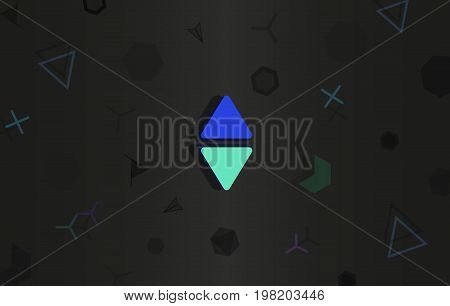 dark vector pattern with shapes triangle cross