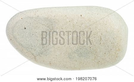 Pebble Of Limestone Mineral Isolated